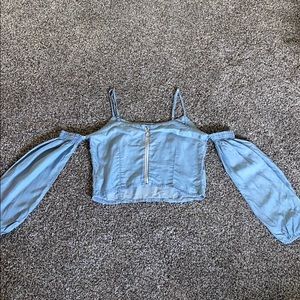 Joe’s denim off the shoulder crop top